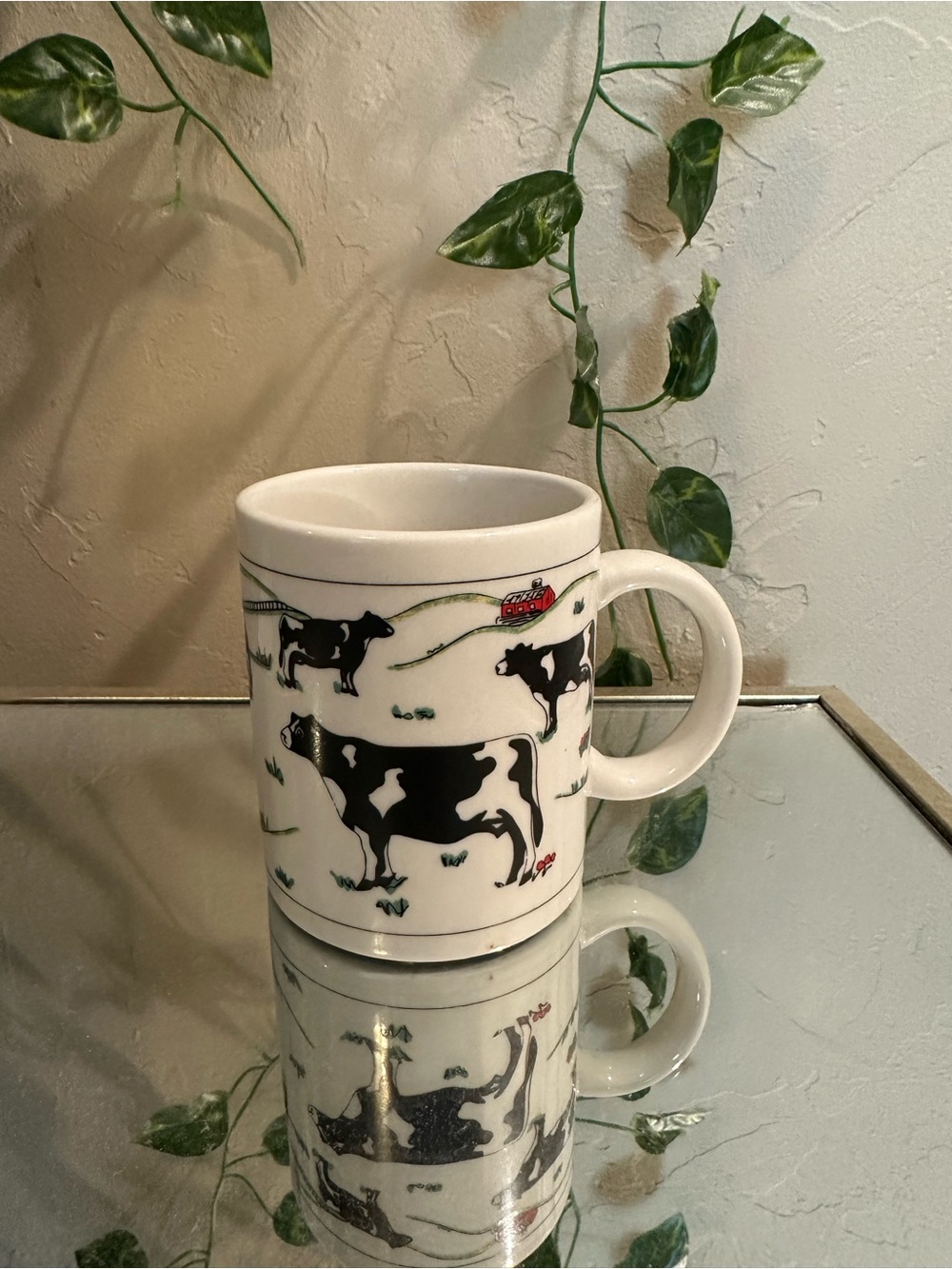 White Ceramic Cows Coffee Mug